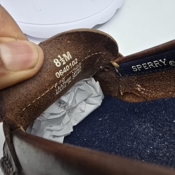 Sperry Shoes Men 8.5 M Cambridge Loafers Brown Leather Moc Toe Slip On Comfort main image 6